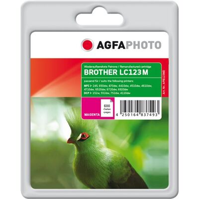 AgfaPhoto - 11 ml - magenta - compatibel - inktcartridge (alternatief voor: Brother LC123M) - voor Brother DCP-J100, DCP-J105, DCP-J132W, DCP-J4110DW, DCP-J552DW, DCP-J752DW AgfaPhoto - 11 ml - magenta - compatibel - inktcartridge (alternatief voor: Brother LC123M) - voor Brother DCP-J100, DCP-J105, DCP-J132W, DCP-J4110DW, DCP-J552DW, DCP-J752DW