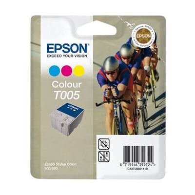 Compatibele cartridge Epson T005 - 67 ml - kleur (cyaan, magenta, geel) - origineel - blister met akoestisch alarm - inktcartridge - voor Stylus Color 900, 900G, 900N, 900PS, 980, 980N Compatibele cartridge Epson T005 - 67 ml - kleur (cyaan, magenta, geel) - origineel - blister met akoestisch alarm - inktcartridge - voor Stylus Color 900, 900G, 900N, 900PS, 980, 980N