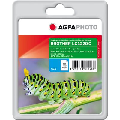 AgfaPhoto - 7 ml - cyaan - compatibel - inktcartridge (alternatief voor: Brother LC1220C) - voor Brother DCP-J525W, DCP-J725DW, DCP-J925DW; MyMio MFC-J825N AgfaPhoto - 7 ml - cyaan - compatibel - inktcartridge (alternatief voor: Brother LC1220C) - voor Brother DCP-J525W, DCP-J725DW, DCP-J925DW; MyMio MFC-J825N