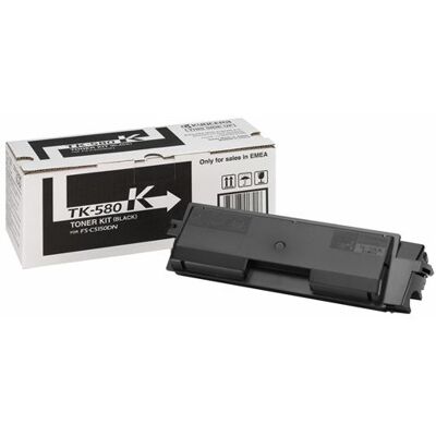 Kyocera TK 580K - Zwart - origineel - tonercartridge - voor ECOSYS P6021cdn, P6021cdn/KL3; FS-C5150DN, C5150DN/KL3 Kyocera TK 580K - Zwart - origineel - tonercartridge - voor ECOSYS P6021cdn, P6021cdn/KL3; FS-C5150DN, C5150DN/KL3