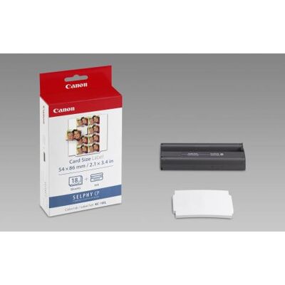 Canon KC-18IL - 144 stuks (18 vel(len) x 8 printcartridge / papierpakket - voor Canon SELPHY CP1000, CP1200, CP1300, CP1500, CP530, CP790, CP800, CP820, CP900, CP910 Canon KC-18IL - 144 stuks (18 vel(len) x 8 printcartridge / papierpakket - voor Canon SELPHY CP1000, CP1200, CP1300, CP1500, CP530, CP790, CP800, CP820, CP900, CP910