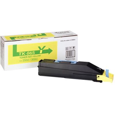 Kyocera TK 865Y - Geel - origineel - tonercartridge - voor TASKalfa 250ci, 300ci Kyocera TK 865Y - Geel - origineel - tonercartridge - voor TASKalfa 250ci, 300ci