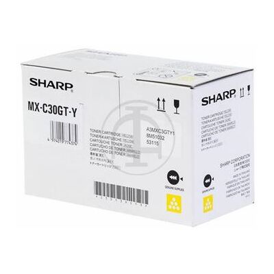 Sharp MXC30GTY - Geel - origineel - tonercartridge - voor Sharp MX-C250F, MX-C300W, MX-C301W Sharp MXC30GTY - Geel - origineel - tonercartridge - voor Sharp MX-C250F, MX-C300W, MX-C301W
