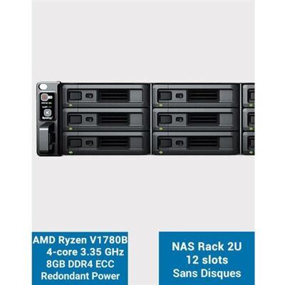 Synology RackStation RS2423RP+ - NAS-server - 12 bays - rack-uitvoering - SATA 6Gb/s - RAID JBOD, 0, 1, 5, 6, 10 - RAM 8 GB - Gigabit Ethernet / 10 Gigabit Ethernet - iSCSI ondersteuning - 2U Synology RackStation RS2423RP+ - NAS-server - 12 bays - rack-uitvoering - SATA 6Gb/s - RAID JBOD, 0, 1, 5, 6, 10 - RAM 8 GB - Gigabit Ethernet / 10 Gigabit Ethernet - iSCSI ondersteuning - 2U