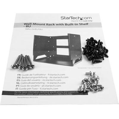Startech Wand monteerbaar server rack - ingebouwd schap - wandkast - massief staal - 8U - aanpasbare diepte 12"-18" - Rack (bevestigd aan muur) - zwart - 8U - 19" - voor P/N: CABSCRWS1032 Startech Wand monteerbaar server rack - ingebouwd schap - wandkast - massief staal - 8U - aanpasbare diepte 12"-18" - Rack (bevestigd aan muur) - zwart - 8U - 19" - voor P/N: CABSCRWS1032