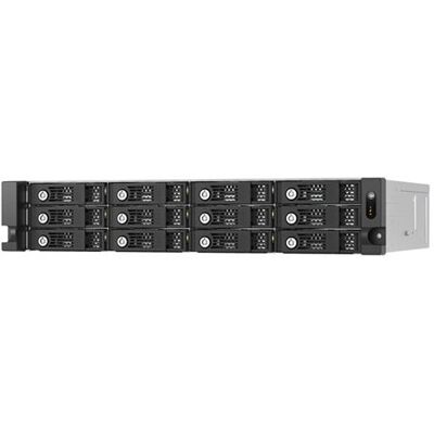 QNAP - Hard drive array - 12 bays (SATA-600) - SAS 12Gb/s (extern) - rack-uitvoering - 2U QNAP - Hard drive array - 12 bays (SATA-600) - SAS 12Gb/s (extern) - rack-uitvoering - 2U