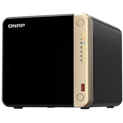 QNAP TS-464 - NAS-server - 4 bays - SATA 6Gb/s - RAID 0, 1, 5, 6, 10, JBOD - RAM 8 GB - 2.5 Gigabit Ethernet - iSCSI ondersteuning QNAP TS-464 - NAS-server - 4 bays - SATA 6Gb/s - RAID 0, 1, 5, 6, 10, JBOD - RAM 8 GB - 2.5 Gigabit Ethernet - iSCSI ondersteuning
