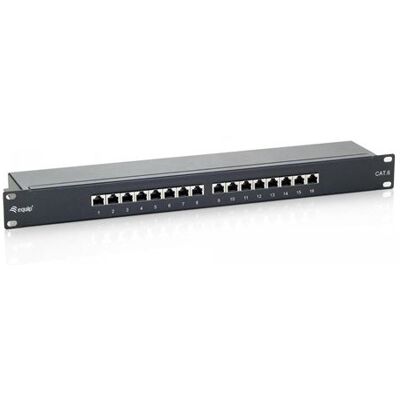 Digital data communications equip - Patchpaneel - CAT 6e - STP - zwart - 1U - 19" - 16 poorten Digital data communications equip - Patchpaneel - CAT 6e - STP - zwart - 1U - 19" - 16 poorten