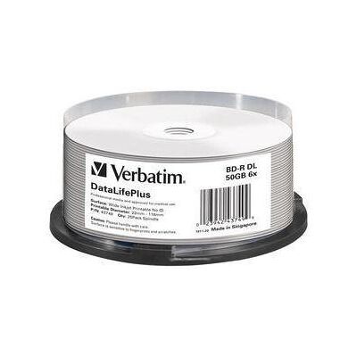 Verbatim DataLifePlus - 25 x BD-R DL - 50 GB 6x - breed bedrukbaar oppervlak - spindel Verbatim DataLifePlus - 25 x BD-R DL - 50 GB 6x - breed bedrukbaar oppervlak - spindel