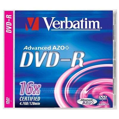 Verbatim - 5 x DVD-R - 4.7 GB 16x - mat zilver - jewel case Verbatim - 5 x DVD-R - 4.7 GB 16x - mat zilver - jewel case