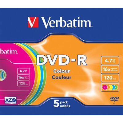 Verbatim Colours - 5 x DVD-R - 4.7 GB 16x Verbatim Colours - 5 x DVD-R - 4.7 GB 16x