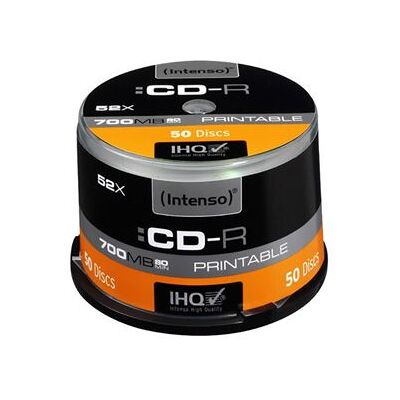 Intenso - 50 x CD-R - 700 MB (80 min.) 52x - inkjet-bedrukbaar oppervlak - spindel Intenso - 50 x CD-R - 700 MB (80 min.) 52x - inkjet-bedrukbaar oppervlak - spindel