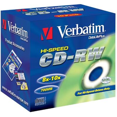Verbatim CD-RW 700 MB - 80 min x 10 Verbatim CD-RW 700 MB - 80 min x 10