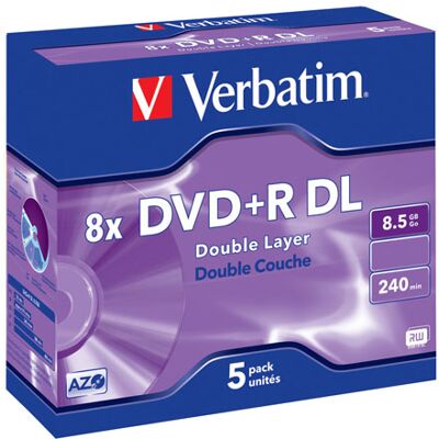 Verbatim DVD+R - Double Layer 8x Verbatim DVD+R - Double Layer 8x