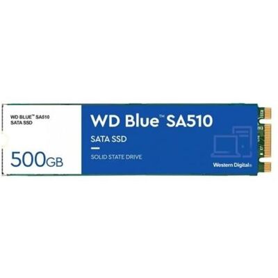 WD Blue SA510 WDS500G3B0B - SSD - 500 GB - intern - M.2 2280 - SATA 6Gb/s - blauw WD Blue SA510 WDS500G3B0B - SSD - 500 GB - intern - M.2 2280 - SATA 6Gb/s - blauw