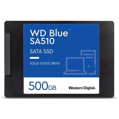 WD Blue SA510 WDS500G3B0A - SSD - 500 GB - intern - 2.5" - SATA 6Gb/s - blauw WD Blue SA510 WDS500G3B0A - SSD - 500 GB - intern - 2.5" - SATA 6Gb/s - blauw