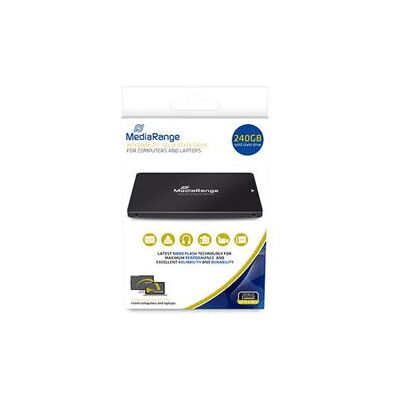 MediaRange MR1002 - SSD - 240 GB - intern - 2.5" - SATA 6Gb/s - zwart MediaRange MR1002 - SSD - 240 GB - intern - 2.5" - SATA 6Gb/s - zwart