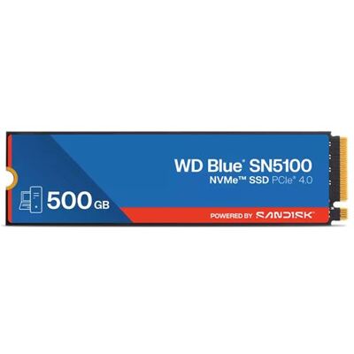 WD Blue SN5100 - SSD - 500 GB - intern - M.2 2280 - PCIe 4.0 (NVMe) WD Blue SN5100 - SSD - 500 GB - intern - M.2 2280 - PCIe 4.0 (NVMe)