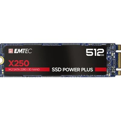 EMTEC SSD Power Plus X250 - SSD - 512 GB - intern - M.2 2280 - SATA 6Gb/s EMTEC SSD Power Plus X250 - SSD - 512 GB - intern - M.2 2280 - SATA 6Gb/s