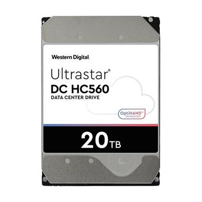 WD Ultrastar DC HC560 - Vaste schijf - 20 TB - intern - 3.5" - SAS 12Gb/s - 7200 tpm -buffer: 512 MB WD Ultrastar DC HC560 - Vaste schijf - 20 TB - intern - 3.5" - SAS 12Gb/s - 7200 tpm -buffer: 512 MB