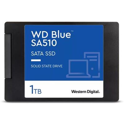 WD Blue SA510 WDS100T3B0A - SSD - 1 TB - intern - 2.5" - SATA 6Gb/s - blauw WD Blue SA510 WDS100T3B0A - SSD - 1 TB - intern - 2.5" - SATA 6Gb/s - blauw