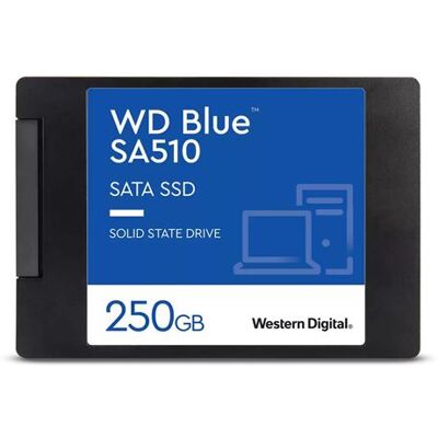 WD Blue SA510 WDS250G3B0A - SSD - 250 GB - intern - 2.5" - SATA 6Gb/s - blauw WD Blue SA510 WDS250G3B0A - SSD - 250 GB - intern - 2.5" - SATA 6Gb/s - blauw