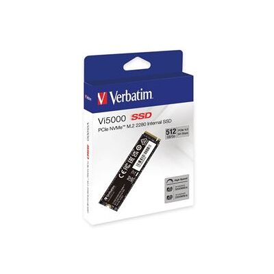 Verbatim Vi5000 - SSD - 512 GB - intern - M.2 2280 - PCIe 4.0 x4 Verbatim Vi5000 - SSD - 512 GB - intern - M.2 2280 - PCIe 4.0 x4