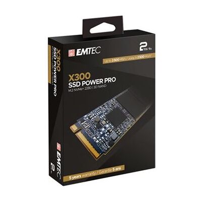 EMTEC Power Pro X300 - SSD - 2 TB - intern - M.2 2280 - PCIe 3.0 x4 (NVMe) EMTEC Power Pro X300 - SSD - 2 TB - intern - M.2 2280 - PCIe 3.0 x4 (NVMe)