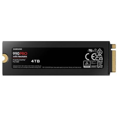 Samsung Interne SSD 990 Pro 4 To avec dissipateur Samsung Interne SSD 990 Pro 4 To avec dissipateur