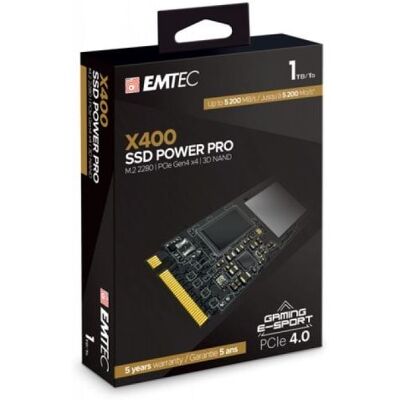 EMTEC Power Pro X400 - SSD - 1 TB - intern - M.2 2280 - PCIe 4.0 x4 (NVMe) EMTEC Power Pro X400 - SSD - 1 TB - intern - M.2 2280 - PCIe 4.0 x4 (NVMe)