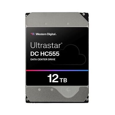 WD Ultrastar DC HC555 - Vaste schijf - datacentrum - 12 TB - intern - 3.5" - SATA 6Gb/s - 7200 tpm -buffer: 512 MB WD Ultrastar DC HC555 - Vaste schijf - datacentrum - 12 TB - intern - 3.5" - SATA 6Gb/s - 7200 tpm -buffer: 512 MB