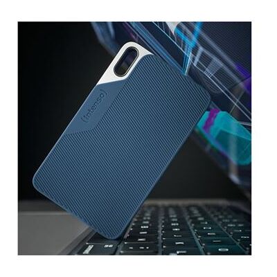 Intenso TX100 - SSD - 500 GB - extern (draagbaar) - USB 3.2 Gen 1x1 (USB-C aansluiting) - grijs-blauw Intenso TX100 - SSD - 500 GB - extern (draagbaar) - USB 3.2 Gen 1x1 (USB-C aansluiting) - grijs-blauw