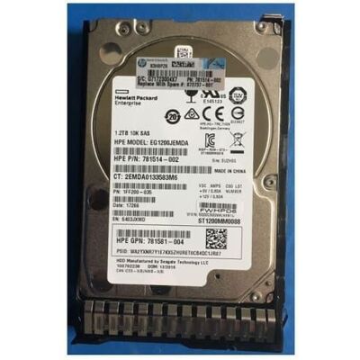 HPE - Vaste schijf - 1.2 TB - hot-swap (verwisselbaar zonder uitschakelen) - 2.5" SFF - SAS 12Gb/s - 10000 tpm - met HP SmartDrivehouder HPE - Vaste schijf - 1.2 TB - hot-swap (verwisselbaar zonder uitschakelen) - 2.5" SFF - SAS 12Gb/s - 10000 tpm - met HP SmartDrivehouder