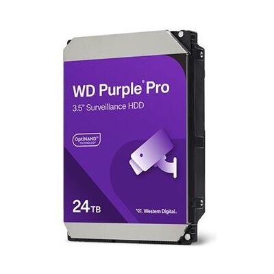 WD Purple Pro WD241PURP - Vaste schijf - 24 TB - bewaking, slimme video - intern - 3.5" - SATA 6Gb/s - 7200 tpm -buffer: 512 MB WD Purple Pro WD241PURP - Vaste schijf - 24 TB - bewaking, slimme video - intern - 3.5" - SATA 6Gb/s - 7200 tpm -buffer: 512 MB