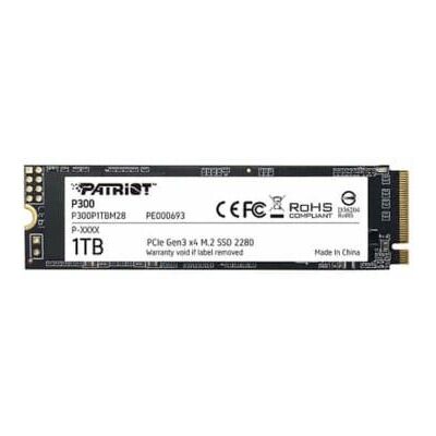 Patriot P300 - SSD - 1 TB - intern - M.2 2280 - PCIe 3.0 x4 (NVMe) Patriot P300 - SSD - 1 TB - intern - M.2 2280 - PCIe 3.0 x4 (NVMe)