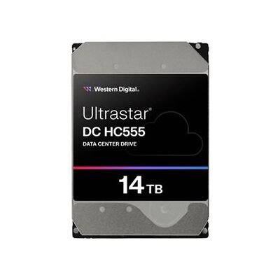 WD Ultrastar DC HC555 - Vaste schijf - datacentrum - 14 TB - intern - 3.5" - SATA 6Gb/s - 7200 tpm -buffer: 512 MB WD Ultrastar DC HC555 - Vaste schijf - datacentrum - 14 TB - intern - 3.5" - SATA 6Gb/s - 7200 tpm -buffer: 512 MB