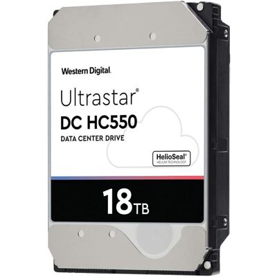 WD Ultrastar DC HC550 WUH721818ALE6L4 - Vaste schijf - 18 TB - intern - 3.5" - SATA 6Gb/s - 7200 tpm -buffer: 512 MB WD Ultrastar DC HC550 WUH721818ALE6L4 - Vaste schijf - 18 TB - intern - 3.5" - SATA 6Gb/s - 7200 tpm -buffer: 512 MB