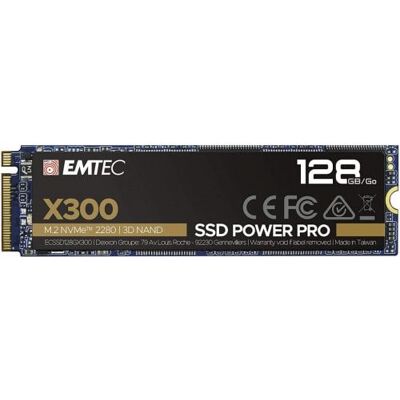 EMTEC Power Pro X300 - SSD - 128 GB - intern - M.2 2280 - PCIe 3.0 x4 (NVMe) EMTEC Power Pro X300 - SSD - 128 GB - intern - M.2 2280 - PCIe 3.0 x4 (NVMe)
