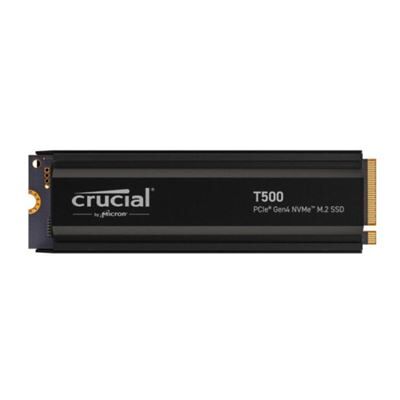 Crucial T500 - SSD - 1 TB - intern - PCIe 4.0 (NVMe) - geïntegreerde warmteafvoer Crucial T500 - SSD - 1 TB - intern - PCIe 4.0 (NVMe) - geïntegreerde warmteafvoer
