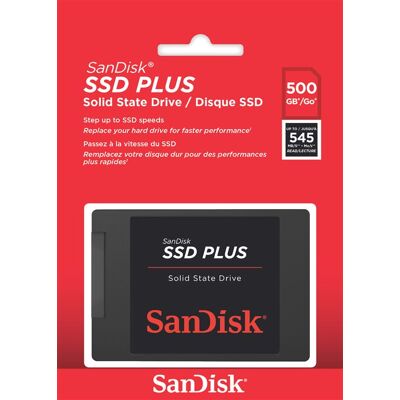 SanDisk Plus - SSD - 500 GB - intern - 2.5" - SATA 6Gb/s SanDisk Plus - SSD - 500 GB - intern - 2.5" - SATA 6Gb/s