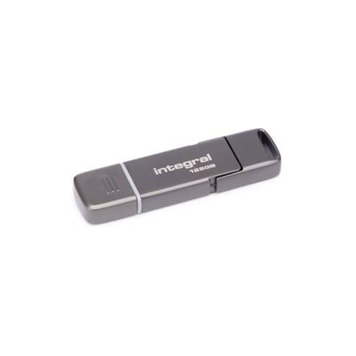 Integral SlimXpress Dual - SSD - 128 GB - extern (draagbaar) - USB 3.2 Gen 2x1 (USB-C aansluiting) - donker brons Integral SlimXpress Dual - SSD - 128 GB - extern (draagbaar) - USB 3.2 Gen 2x1 (USB-C aansluiting) - donker brons