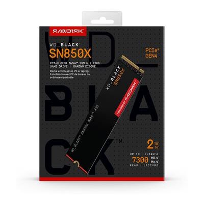 Sandisk WD_BLACK SN850X NVMe SSD WDBB9G0020BNC - SSD - 2 TB - intern - M.2 2280 - PCIe 4.0 (NVMe) - zwart Sandisk WD_BLACK SN850X NVMe SSD WDBB9G0020BNC - SSD - 2 TB - intern - M.2 2280 - PCIe 4.0 (NVMe) - zwart