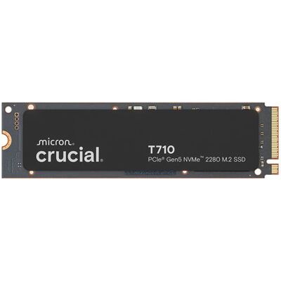 Crucial T710 - SSD - gecodeerd - 4 TB - intern - M.2 2280 - PCI Express 5.0 (NVMe) - TCG Opal Encryption 2.01 Crucial T710 - SSD - gecodeerd - 4 TB - intern - M.2 2280 - PCI Express 5.0 (NVMe) - TCG Opal Encryption 2.01