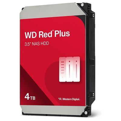 Western Digital WD Red Plus - Vaste schijf - 4 TB - intern - 3.5" - SATA 6Gb/s - 5400 tpm -buffer: 128 MB Western Digital WD Red Plus - Vaste schijf - 4 TB - intern - 3.5" - SATA 6Gb/s - 5400 tpm -buffer: 128 MB