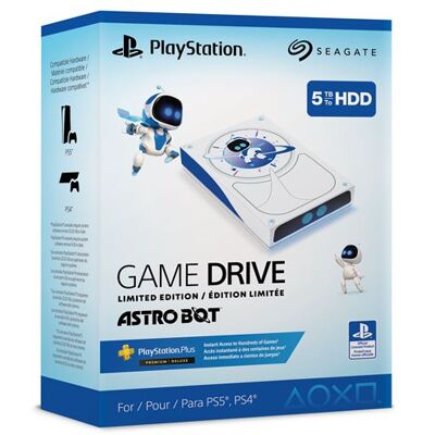 Seagate Externe harde schijf 5 TB Astro Bot Limited Edition Wit voor PS4 en PS5 Seagate Externe harde schijf 5 TB Astro Bot Limited Edition Wit voor PS4 en PS5