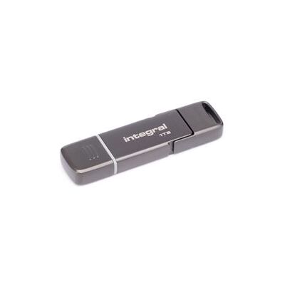 Integral SlimXpress Dual - SSD - 1 TB - extern (draagbaar) - USB 3.2 Gen 2x1 (USB-C aansluiting) - donker brons Integral SlimXpress Dual - SSD - 1 TB - extern (draagbaar) - USB 3.2 Gen 2x1 (USB-C aansluiting) - donker brons