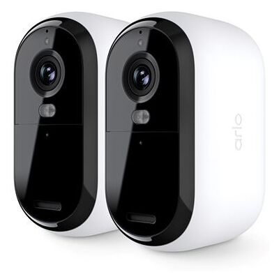 Arlo Set van 2 Connected Bewakingcamera's Essential 2K Outdoor Wit en Zwart Arlo Set van 2 Connected Bewakingcamera's Essential 2K Outdoor Wit en Zwart