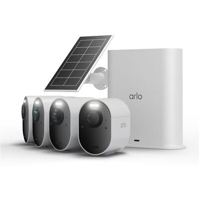 Arlo Set Van 4 Slimme Bewakingscamera’s Ultra 3 Voor Buiten Wit + 1 Zonnepaneel Arlo Set Van 4 Slimme Bewakingscamera’s Ultra 3 Voor Buiten Wit + 1 Zonnepaneel