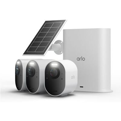 Arlo Set van 3 verbonden bewakingscamera's Ultra 3 voor buiten Wit + 1 zonnepaneel Arlo Set van 3 verbonden bewakingscamera's Ultra 3 voor buiten Wit + 1 zonnepaneel