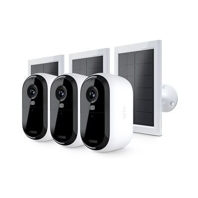 Arlo Essential - Netwerkbewakingscamera - binnen, openlucht - weerbestendig - kleur (Dag en nacht) - 4 MP - 2560 x 1440 - audio - draadloos - Wi-Fi - met zonnepaneel (pak van 3) Arlo Essential - Netwerkbewakingscamera - binnen, openlucht - weerbestendig - kleur (Dag en nacht) - 4 MP - 2560 x 1440 - audio - draadloos - Wi-Fi - met zonnepaneel (pak van 3)